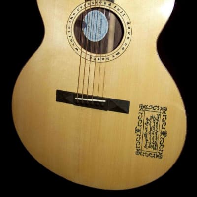 Blueberry Handmade Acoustic Guitar Grand Concert - Robert Johnson Motif image 11