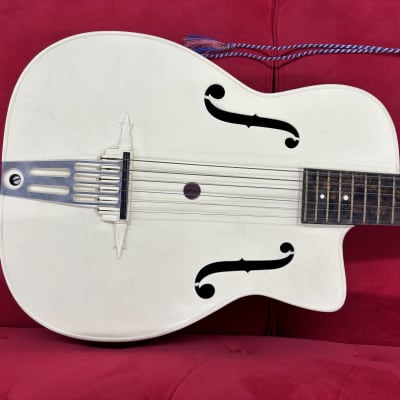Maccaferri G30 1950's Plastic Acoustic Guitar w/ original braided string strap image 3