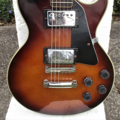 Global LP 90 Guitar,  Early 1970's, Made in Korea,  Sunburst Finish, Plays and Sounds Good, SSC imagen 3
