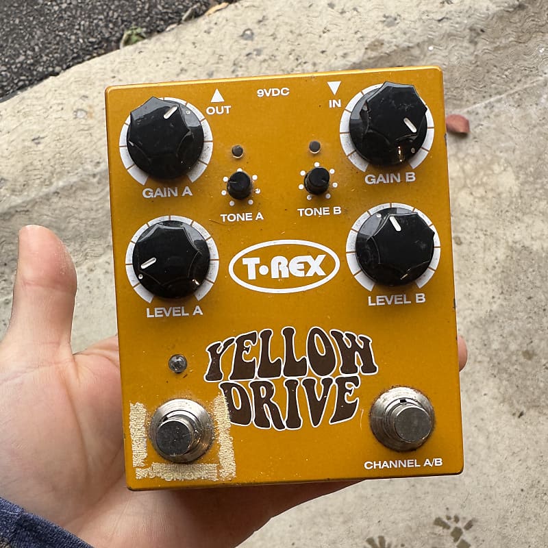 T-Rex Yellow Drive Dual Channel Distortion Pedal | Reverb