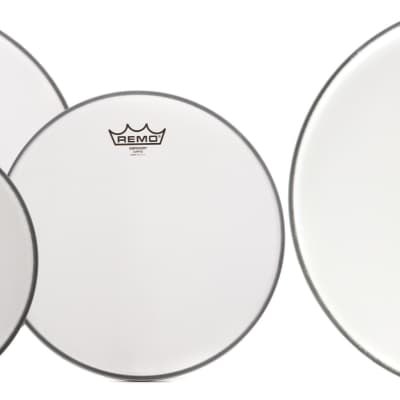 Remo Emperor Coated 3-piece Tom Pack - 10/12/16 inch  Bundle with Remo Powerstroke 77 Coated Snare Drumhead - 14 inch - with Clear Dot image 1