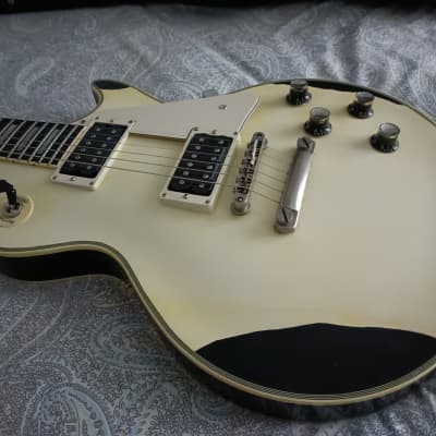 **SALE** 1984 Greco JS55 John Sykes Custom "Painted Over" RELIC Black Beauty Vintage Guitar Japan Fujigen imagen 6