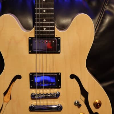 2004 - Epiphone Dot Deluxe (Plain Top) (Natural) - PEARLY GATES PICKUPS! image 3