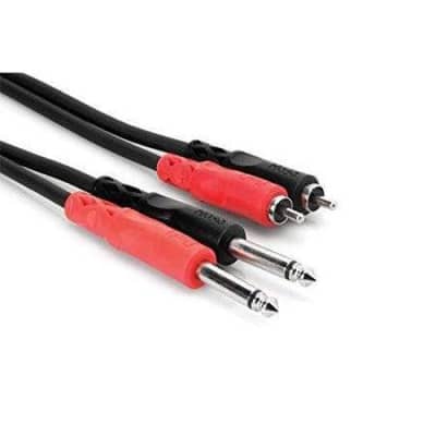 Hosa CPR-206 RCA to 1/4" TS Interconnect Cable image 1