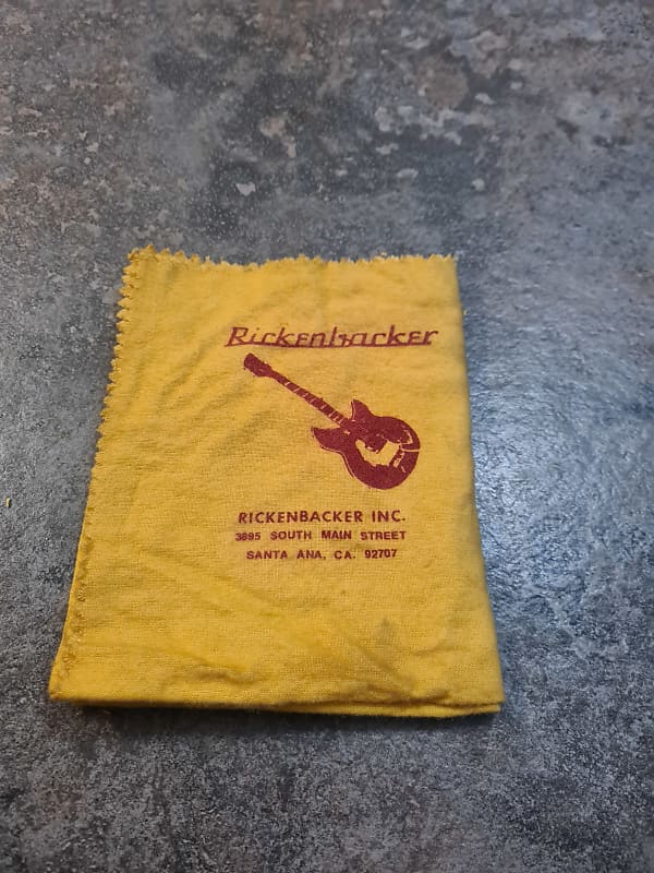 Rickenbacker Polishing Cloth 1970s used but good image 1