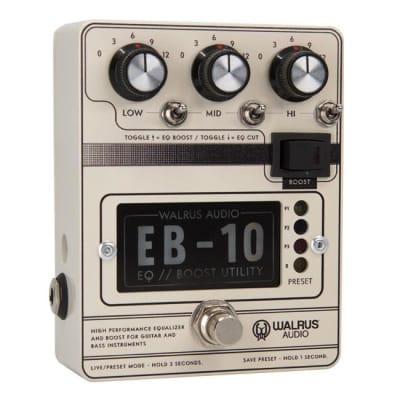 Walrus Audio EB-10 Preamp // EQ // Boost [Cream] image 2
