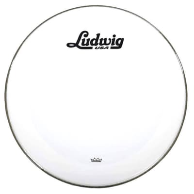 Ludwig 26" Remo Powerstroke 3 Smooth White Drumhead With Script Logo LW1226P3SWV image 1