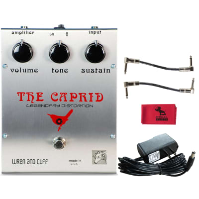 Wren and Cuff OG Caprid Distortion Pedal w/ Patch Cables & Cloth