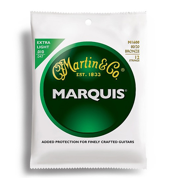 Martin M-1600 Marquis 80/20 Bronze Extra Light 12-String Acoustic Strings image 1