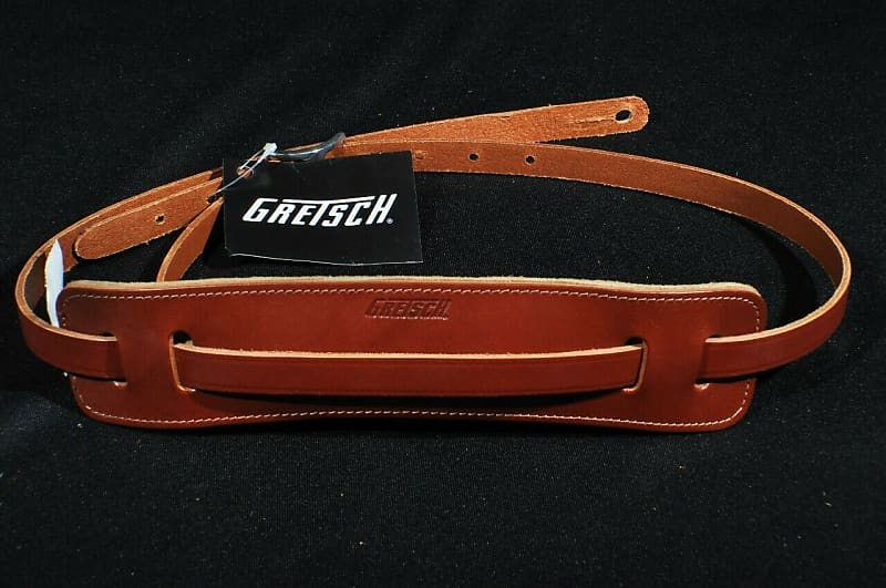 Gretsch Skinny Leather Guitar Strap Walnut New image 1