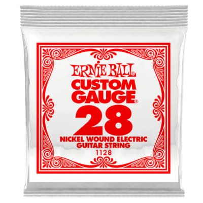 Single Ernie Ball Nickel Wound Electric Guitar .028