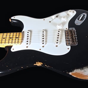 2013 Fender Stratocaster 1956 Custom Shop Relic 56 Strat Black image 2