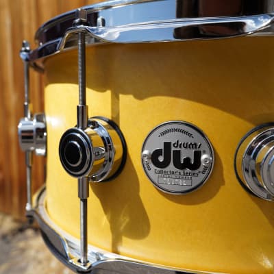DW USA Collectors Series Light Amber Satin Oil 6.5" x 14" Pure Maple Snare Drum (2023) image 2