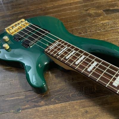 1995 Yamaha BB-N5A 5 String Electric Bass MIJ Emerald Green Nathan East image 6