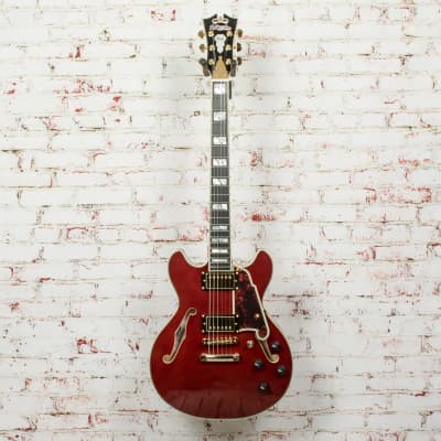 USED D'Angelico Excel Mini DC Semi-Hollow Electric Guitar Viola image 2