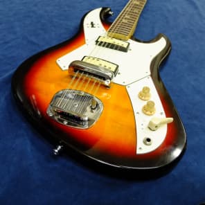 c. 1967 Norma EG-421 12 String Sunburst Vintage Bizarre Japanese Guitar Teisco MIJ image 2