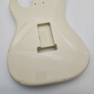 4lbs 1oz BloomDoom Nitro Lacquer Aged Relic Vintage White HSS S-Style Vintage Custom Guitar Body image 8