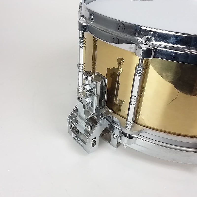 Pearl B-914D Free-Floating Brass 14x6.5" Snare Drum (1st Gen) 1983 - 1991 image 6