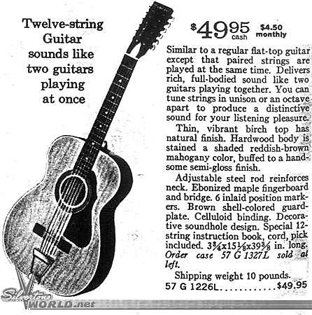 Vintage Silvertone original H 666 12-string Acoustic Guitar
