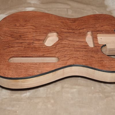 Unfinished Tele 2 Piece Center Joined Ash Body 2 Piece Pau Ferro Top With Black Binding 6lbs 6.9oz! image 8