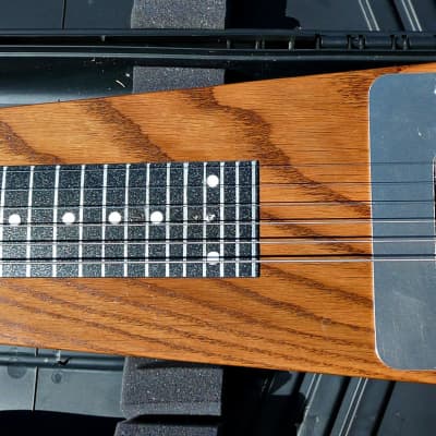 Custom Made USA 6 String Solid Oak Lap Steel with Hardshell Case - Solid Oak Wood Finish - PV Music Guitar Shop Inspected / Setup + Tested - Plays / Sounds Great - Excellent (Near Mint) Condition image 3
