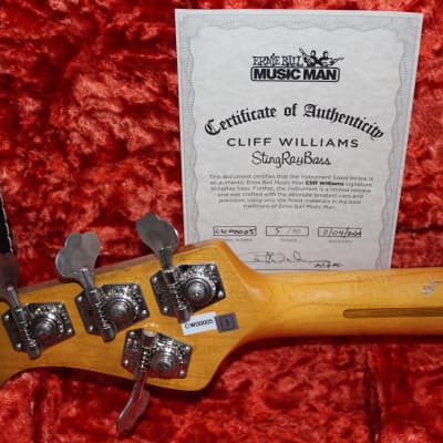 Ernie Ball Music Man Custom Shop Bass Stingray AC/DC Cliff Williams Limited Edition 2020 Back in Burst image 15