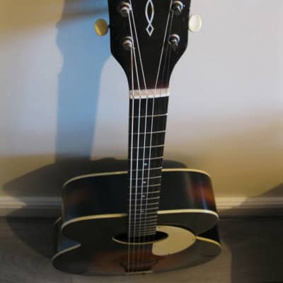 Kay Marveltone, Vintage c.1940, Rare Chicago, USA,  Spruce & Maple 17.25" Body, 26" Scale  Oval/Round Soundhole Archtop Guitar. image 11