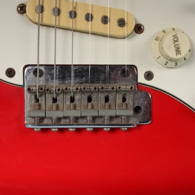 Vintage 1980s Squier Bullet 1 One Made in Korea Ferrari Red MIK Electric Guitar image 6