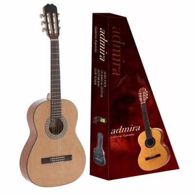 Admira Guitar Pack Alba 3/4 Classical Guitar w/ Tuner, Gig Bag & Color Box image 1
