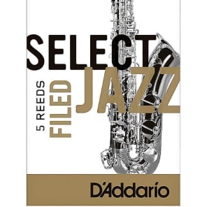 Rico RSF05TSX3H Select Jazz Tenor Saxophone Reeds, Filed - Strength 3 Hard 5-pack