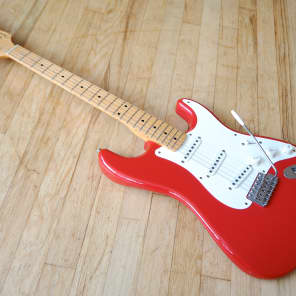 2000 Fender Stratocaster Custom Shop 1956 Closet Classic Relic Guitar Fiesta Red w/ Original Case image 12