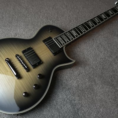ESP E-II Eclipse FT (FULL THICKNESS) Black Natural Burst with case for sale