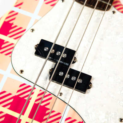 Fender Custom Pink Plaid "Groundskeeper Willie" Precision Bass Owned by Mark Hoppus image 14