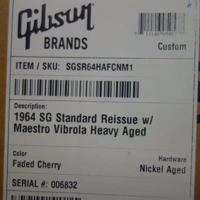 Gibson 1964 SG Standard Reissue w/Maestro Vibrola Heavy Aged "Murphy Lab" image 13