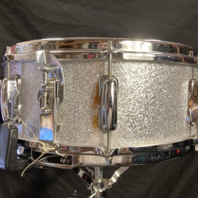 Slingerland - 14x5.5" Hollywood Ace Model Snare Drum, Refinished 1955-1959 - Sparkling Silver Pearl image 6