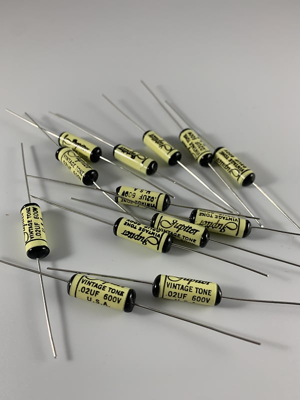 Jupiter Condenser Jupiter Condenser .02uf 600 VDC Yellow Reverb