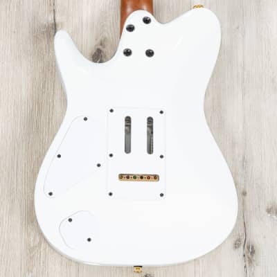 Ibanez Lari Basilio Signature LB1 Guitar, Roasted Birdseye Maple, White image 8