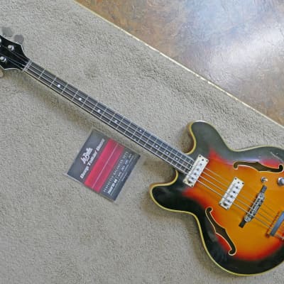 Vintage 60's Vox Cougar Hollowbody Bass image 3