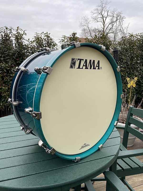Tama Starclassic Maple  12”x 24” Bass drum 2005 approximately  Marine Blue Fade image 1