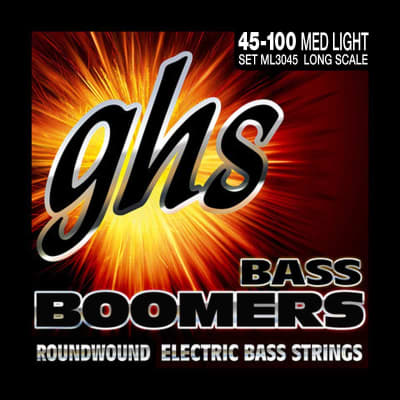 GHS ML3045 Boomers Medium Light Electric Bass Strings (45-100) image 2