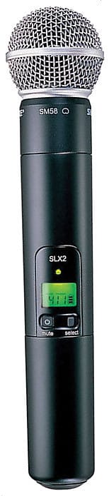 Shure SLX2/58 SLX Series Wireless Handheld Transmitter with SM58 Mic, G4 Band - Restock Item image 1