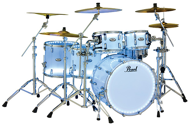 Pearl Crystal Beat Frost Acrylic Drum Set Shell Pack 22x16 10x7 12x8 14x13 16x15 FREE Drumlite Bags