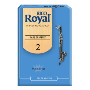 Rico REB1020 Royal Bass Clarinet Reeds - Strength 2.0 (10-Pack)