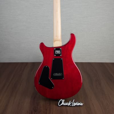 PRS CE24 Flame Maple Electric Guitar, Ebony Fingerboard - Scarlet Red - CHUCKSCLUSIVE - #230365235 - Display Model image 6