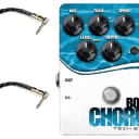 Tech 21 Boost Chorus Pedal Studio Quality Analog Mix Silent Switching Multi Voice ( 2 PATCH CABLES )