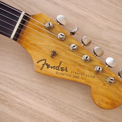 1963 Fender Stratocaster Vintage Pre-CBS Electric Guitar Shoreline Gold w/ Blonde Case, Hangtag image 4