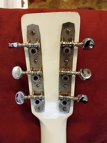 Hotta & Co Model 100 White Grand Concert Guitar-Japan