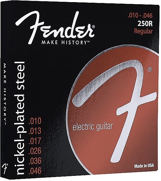 Fender Super 250 Guitar Strings, Nickel Plated Steel, Ball End, 250R Gauges .010-.046, (6) 2016 image 2