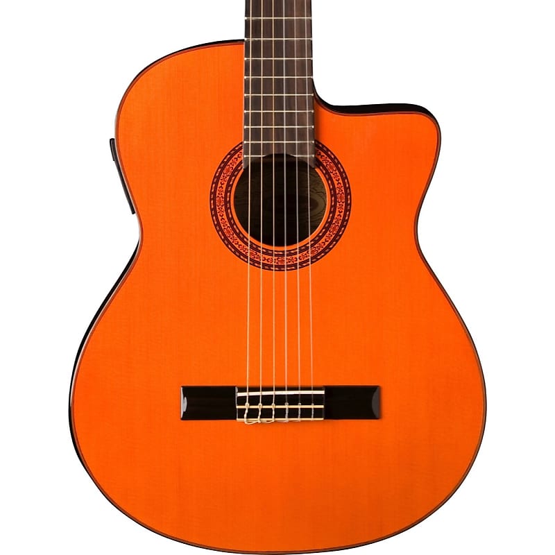 Washburn C5CE Classical Series Spruce/Catalpa Cutaway Nylon String with Electronics Natural image 2