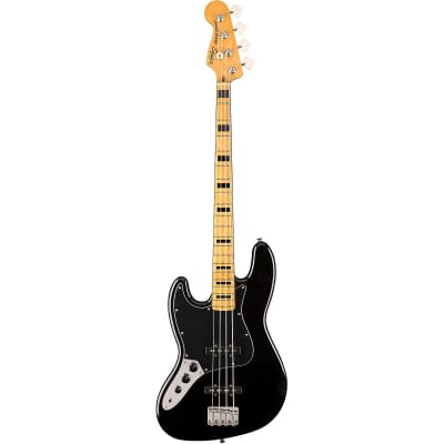Squier Classic Vibe '70s Left-Handed Jazz Bass Maple Fingerboard Black image 3